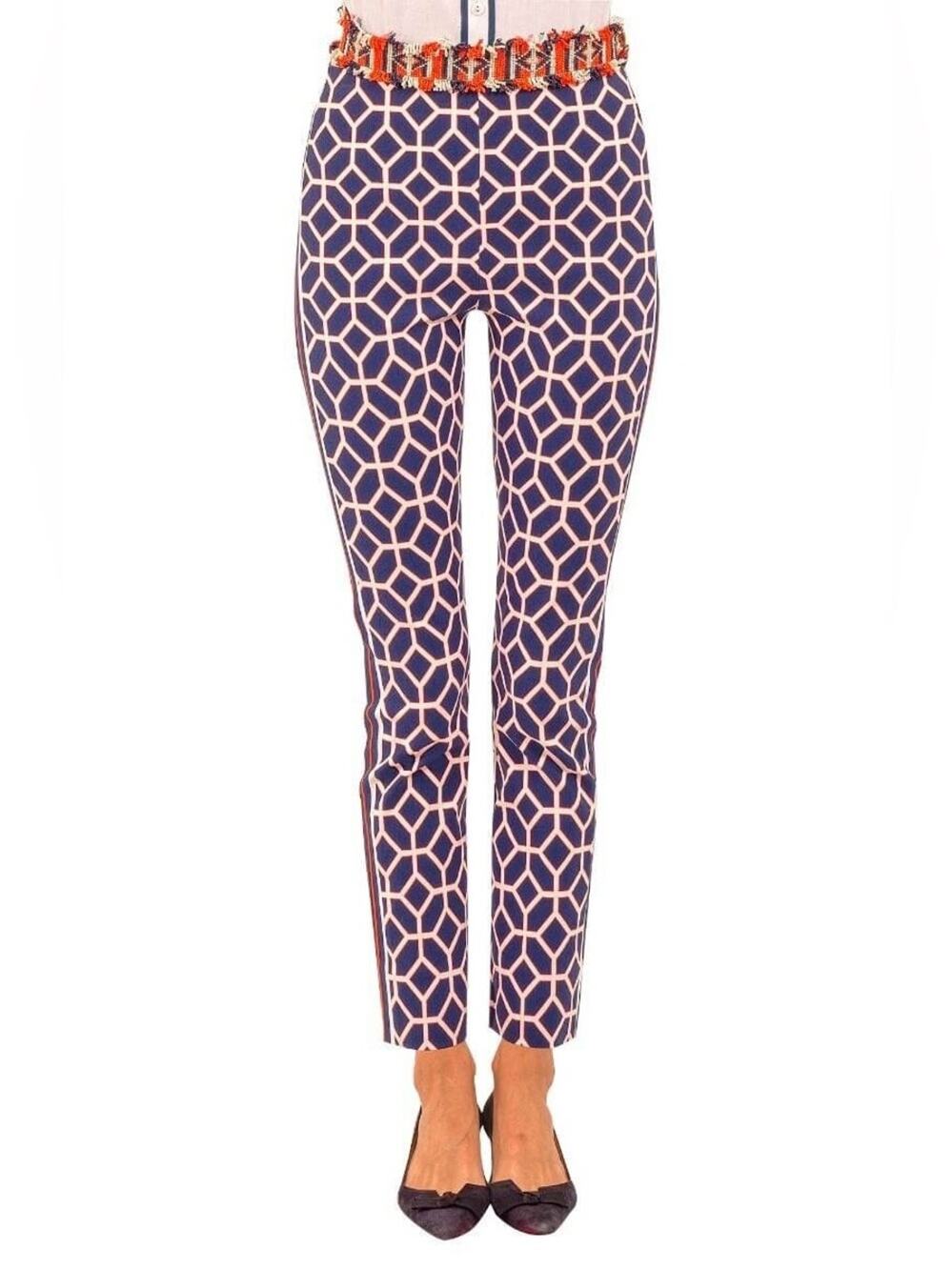 GRETCHEN SCOTT Gripeless Pull On Pants Lucy In The Sky With Diamonds Navy Shrimp